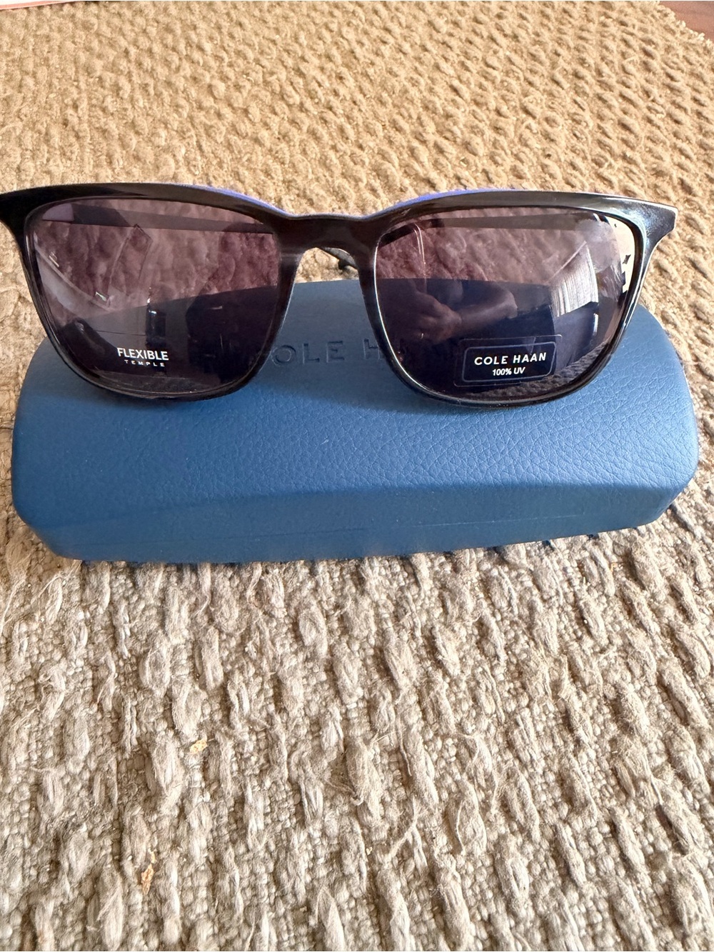 Cole Haan Black Sunglasses with Blue Case